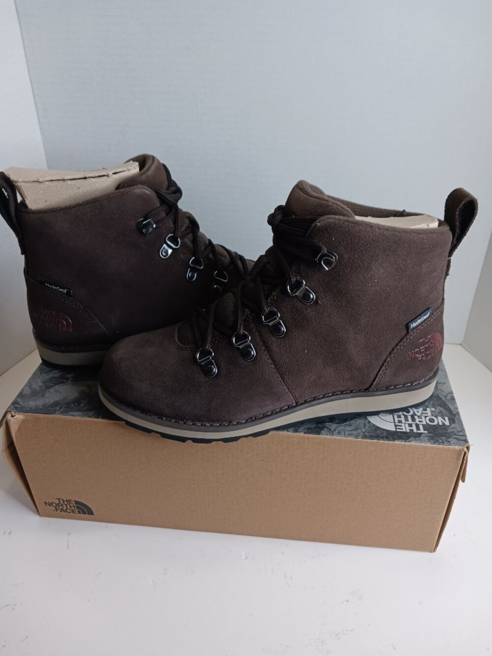 The North Face Big Boy Winter Boot Brown Suede size 4M